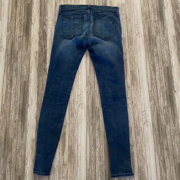 RAG & BONE Denim Skinny Jeans Zip Detail in color Mercer Sz 25 $298 - Picture 2 of 12